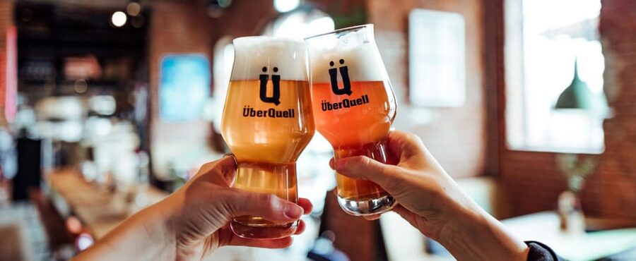 Craft beer tour/beer tour Hamburg - Inside the brewery tour: storage tanks, raw materials, and fresh pours