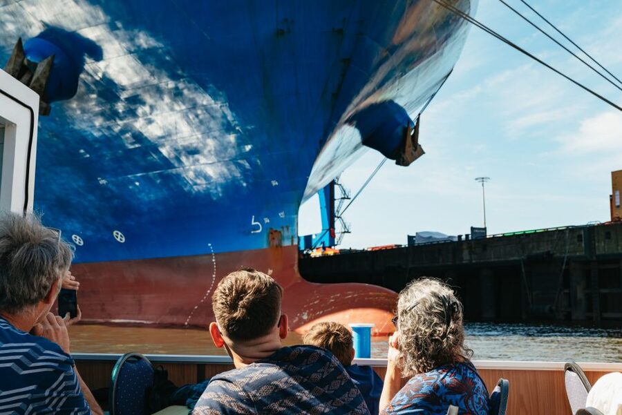 Hamburg: 1.5-Hour Harbor and Speicherstadt Day Cruise - St. Pauli Pier views and container ships up close