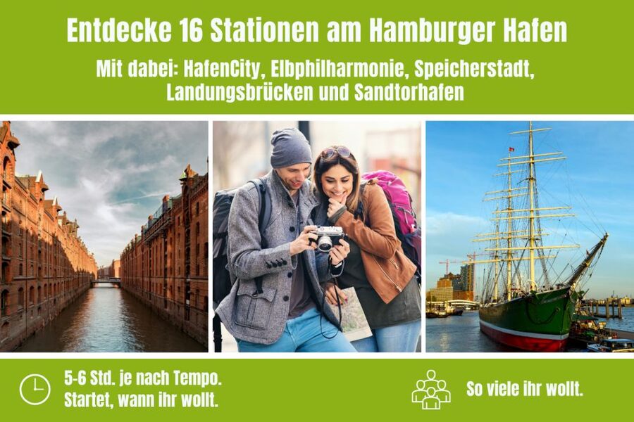 Hamburg: Scavenger Hunt Self-Guided Tour around the port - Landungsbrücken and the Harbor Edge Views